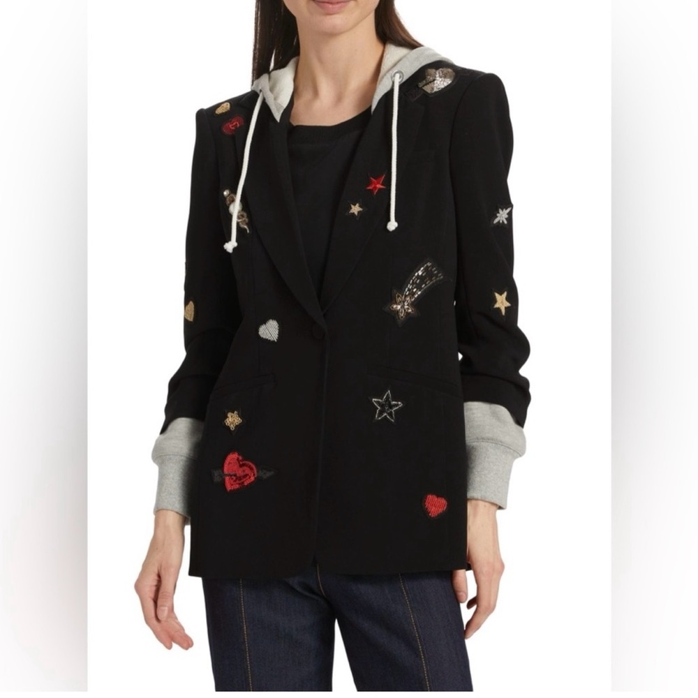 Cinq a Sept Nebula Embroidered Blazer “IN SEARCH OF” SIZE 10
